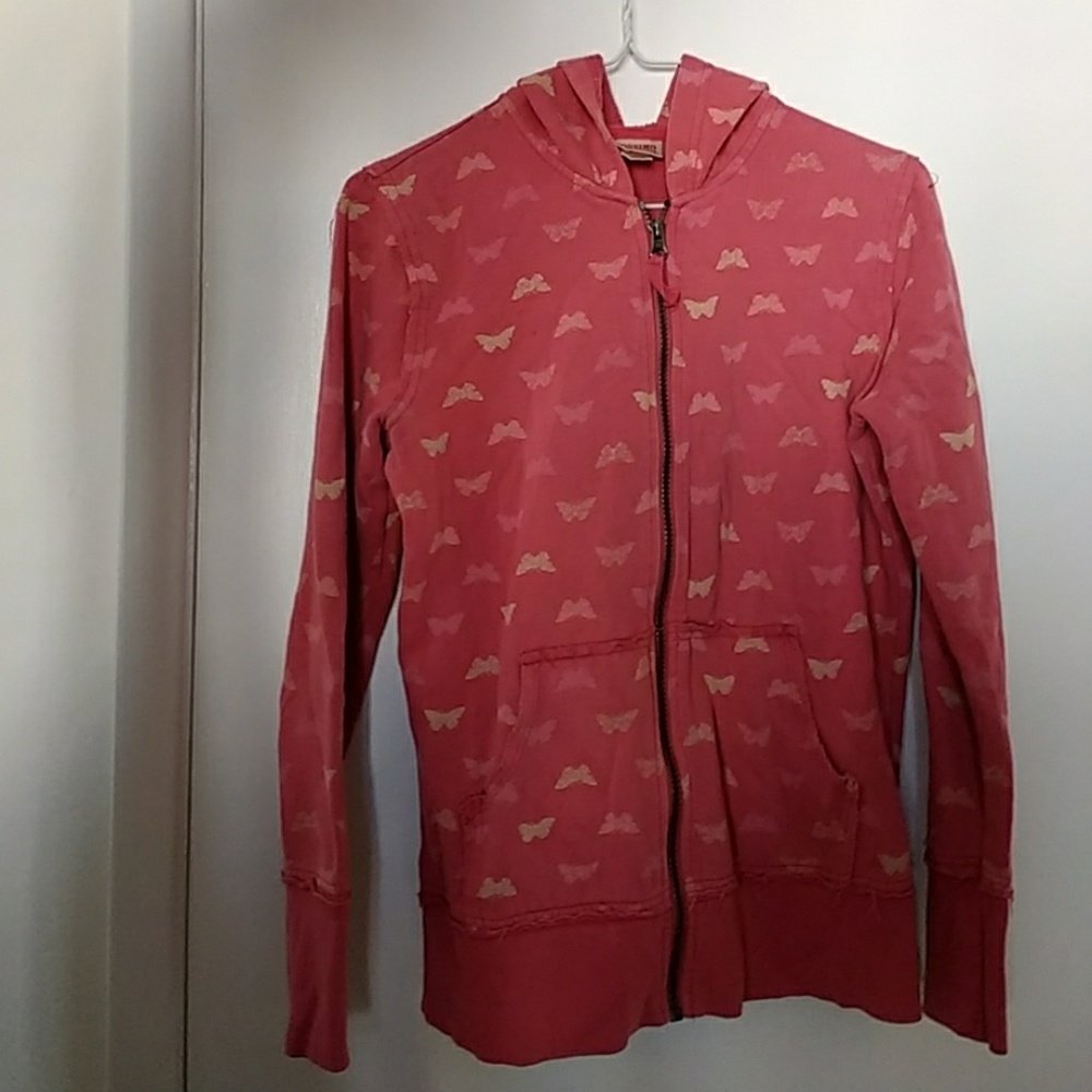 Charming butterfly zip-up hoodie